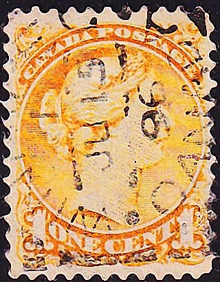  1873  . Queen Victoria (1819-1901) - orange .  45,0 . (003)